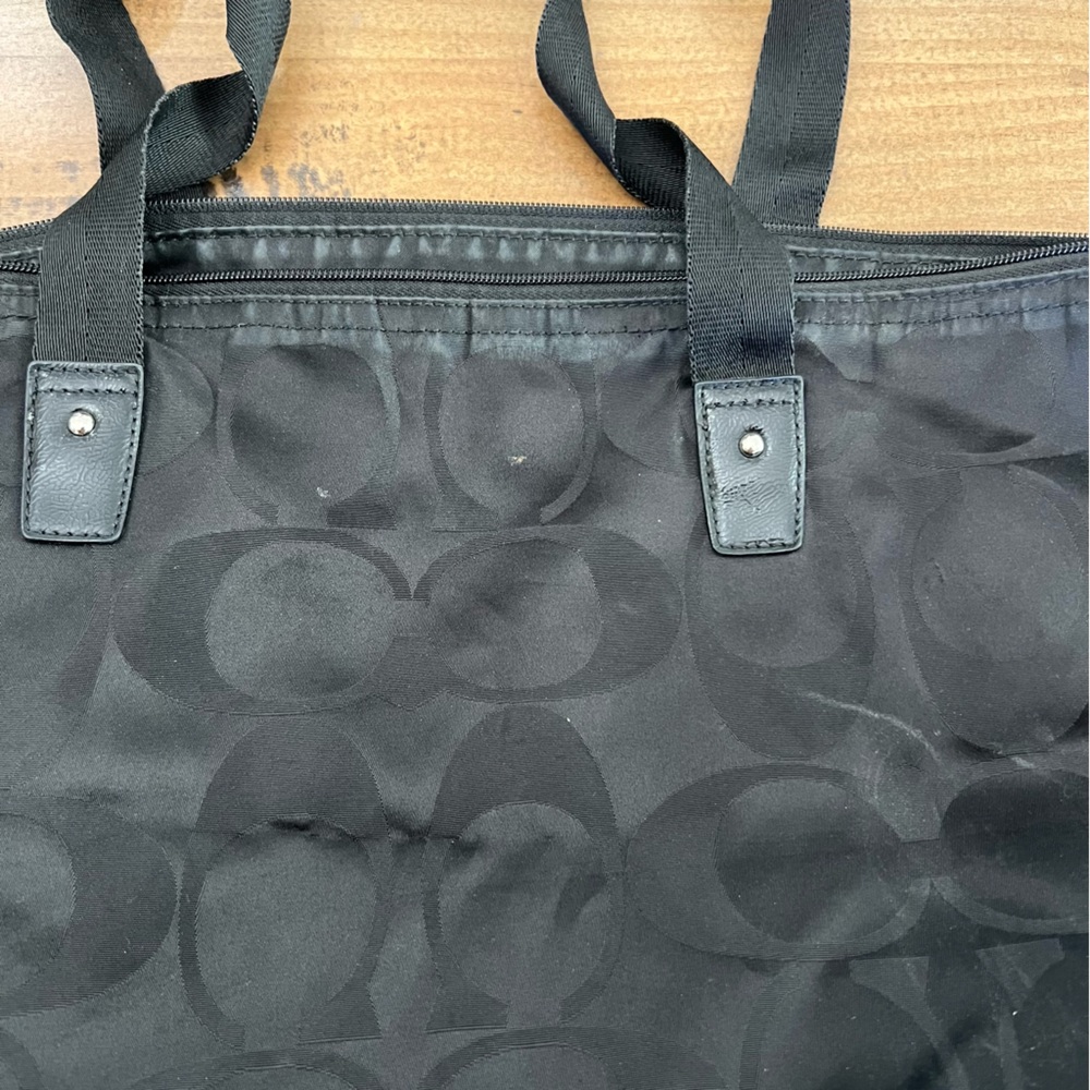 Coach Logo Nylon Tote - Picture 5 of 9